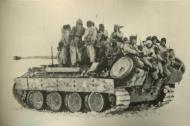 Asisbiz German armor Panzer V ladened with troops on the move Ostfront winter ebay 01