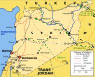 Asisbiz A map showing the main axes of invasion from Iraq 1941 wiki 0A