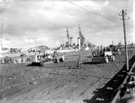 Asisbiz RAF 81Sqn covered HMS Argonaut when moored at Bone Harbour Algeria Nov 1942 IWM