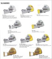 Asisbiz Art tail marking variations of rank and kills