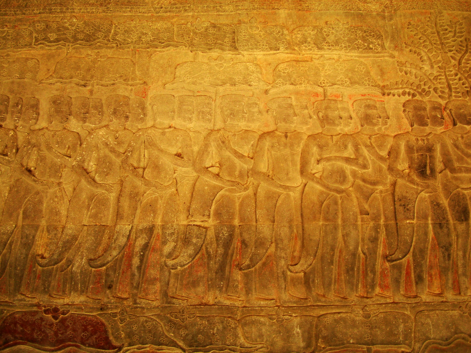 Angkor Wat Bas relief S Gallery E Wing Heavens and Hells 39