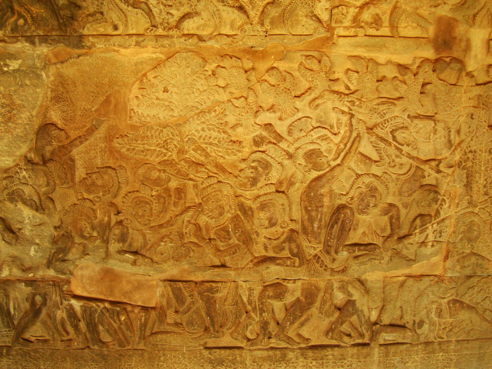 Angkor Wat Bas relief S Gallery E Wing Heavens and Hells 74