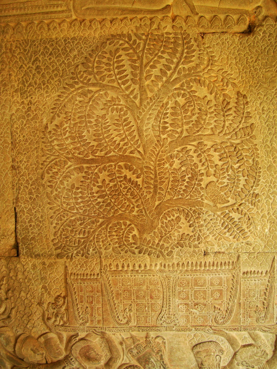 Angkor Wat Bas relief S Gallery W Wing Historic Procession 019