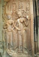 Asisbiz Angkor Wat Khmer architecture bas relief devatas Siem Reap 13