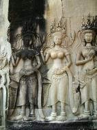 Asisbiz Angkor Wat Khmer architecture bas relief devatas Siem Reap 37