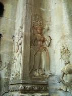 Asisbiz Angkor Wat Khmer architecture bas relief devatas Siem Reap 39