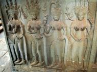 Asisbiz Angkor Wat Khmer architecture bas relief devatas Siem Reap 58