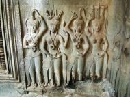 Asisbiz Angkor Wat Khmer architecture bas relief devatas Siem Reap 60