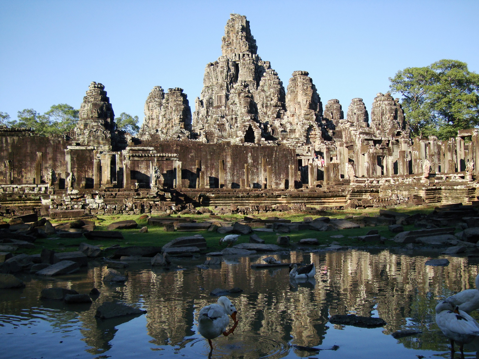 Bayon Temple panoramic views of Northern outer walls Angkor Jan 2010 04