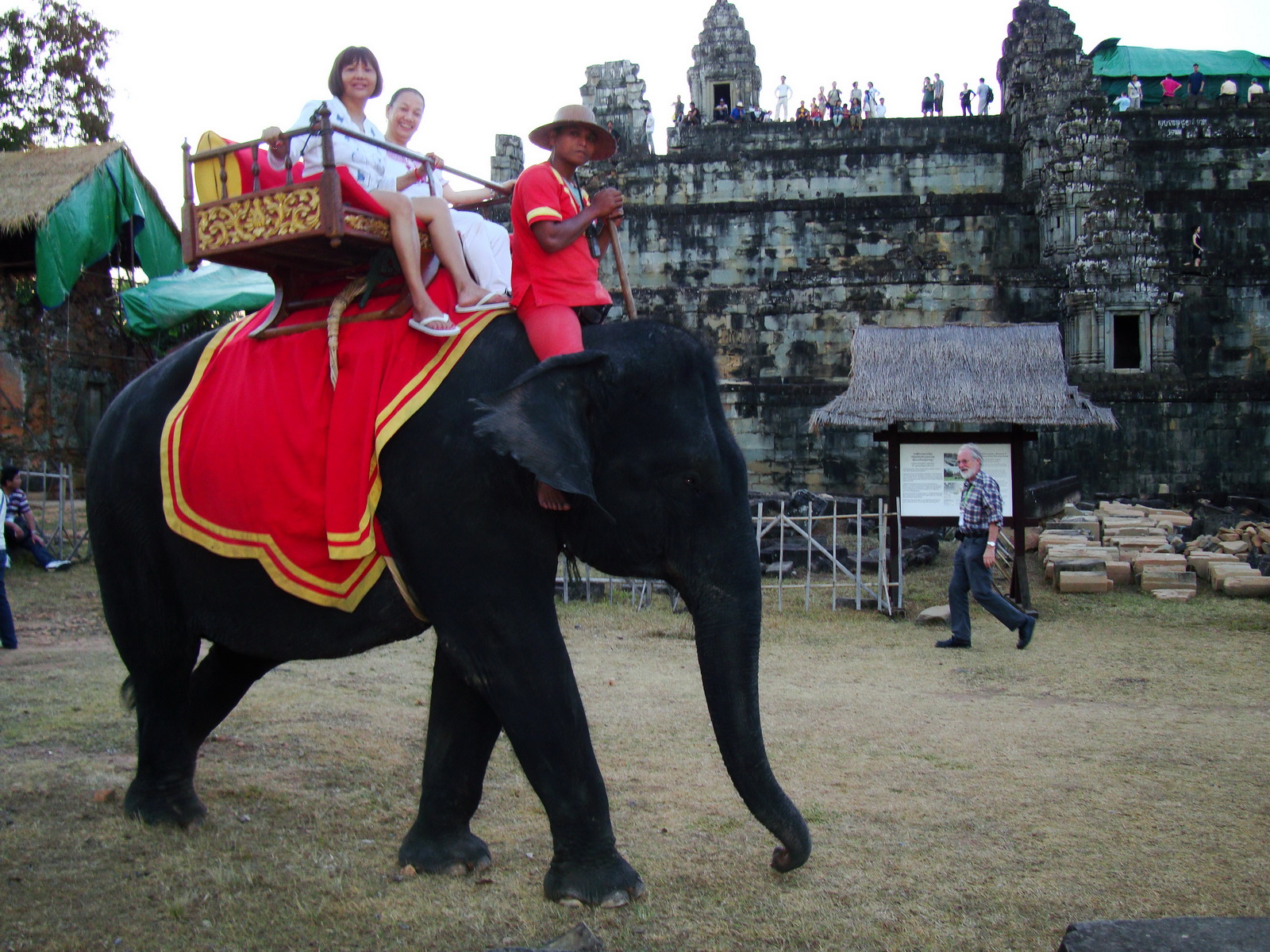 Phnom Bakheng Temple Camdodian elephant ride Angkor 05