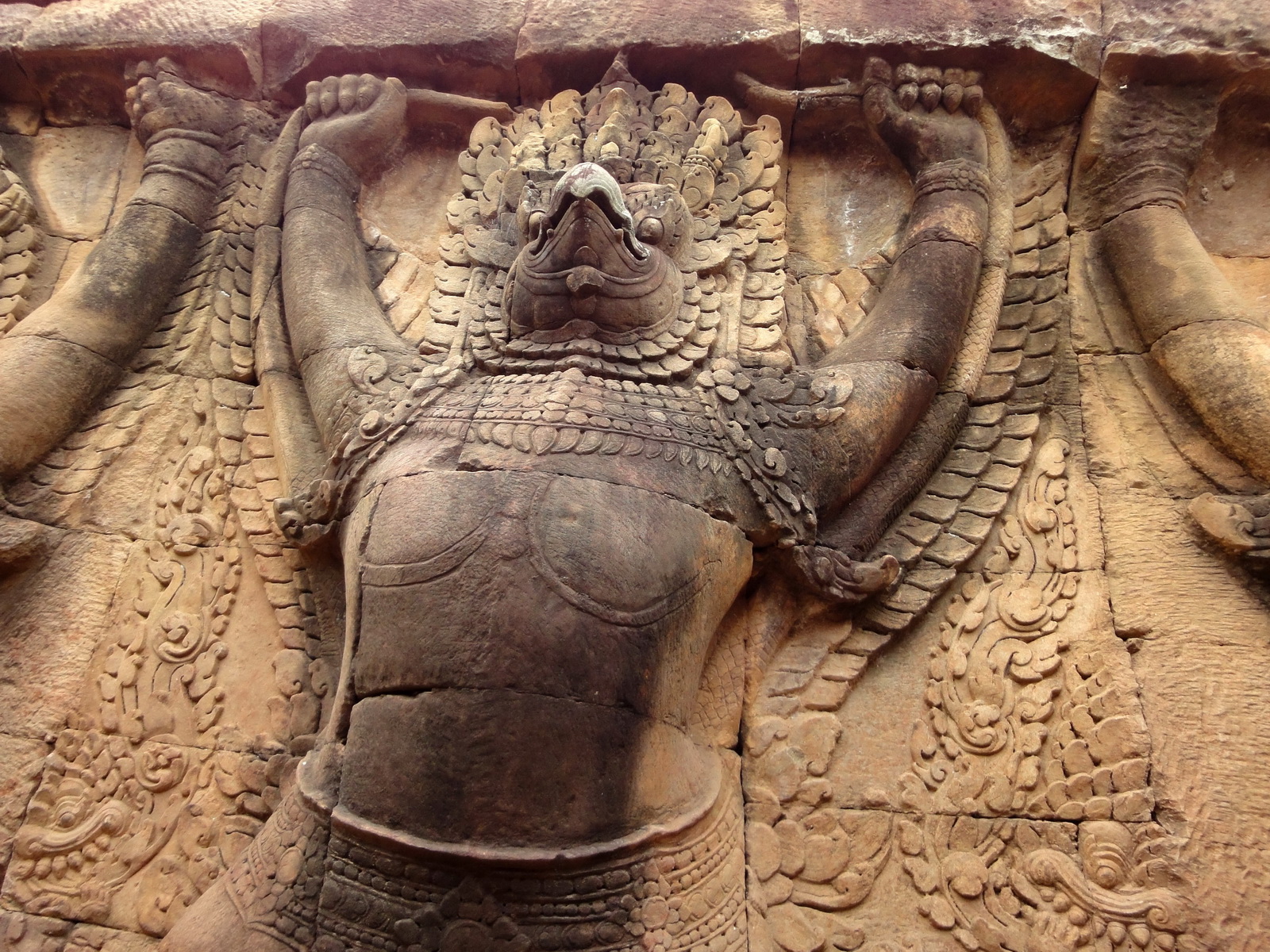 Garuda and Lion Bas reliefs Terrace of the Elephants 13