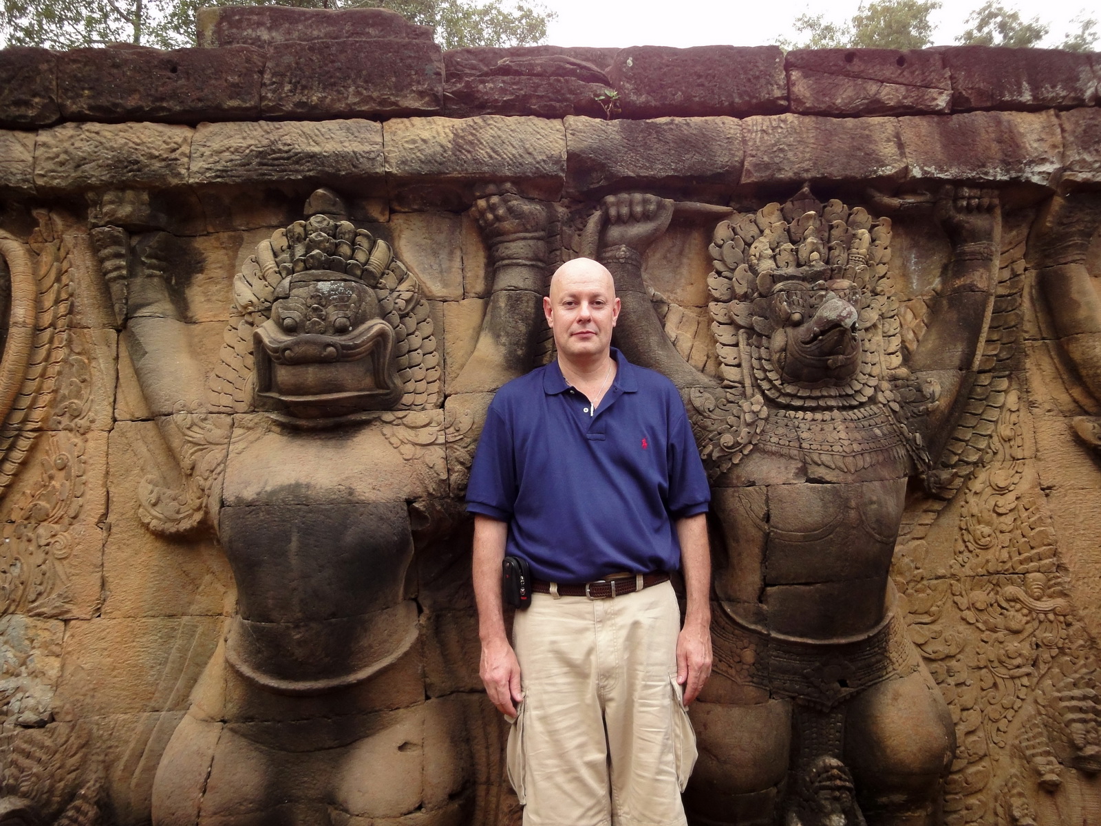 Garuda and Lion Bas reliefs Terrace of the Elephants 16