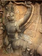 Asisbiz Garuda and Lion Bas reliefs Terrace of the Elephants 05