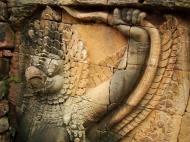 Asisbiz Garuda and Lion Bas reliefs Terrace of the Elephants 18