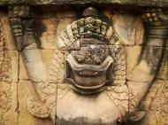 Asisbiz Garuda and Lion Bas reliefs Terrace of the Elephants 19