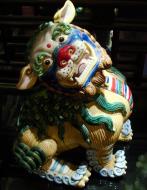 Asisbiz Antique porcelain baby Chinese lions artwork Jade Buddha Temple 03