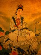 Asisbiz Chinese Buddhist Bodhisattva images painted on silk screens Jade Buddha Temple 06