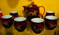 Asisbiz Chinese porcelain china red dragon tea set Jade Buddha Temple 01