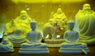 Asisbiz Various porcelain china Bodhisattva and Buddha figurines Jade Buddha Temple 01