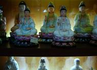 Asisbiz Various porcelain china Bodhisattva and Buddha figurines Jade Buddha Temple 02