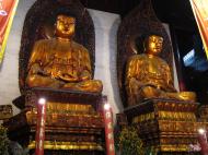 Asisbiz Jade Buddha Temple Grand Hall main sitting Buddhas 01