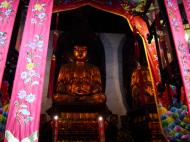 Asisbiz Jade Buddha Temple Grand Hall main sitting Buddhas 05