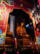 Asisbiz Jade Buddha Temple Grand Hall main sitting Buddhas 06