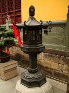 Asisbiz Jade Buddha Temple behind the Grand Hall ornate bronze lantern 01
