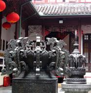Asisbiz Jade Buddha Temple entrance section downstairs bronze artifacts and monuments 06