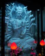 Asisbiz Jade Buddha Temple seated Bodhisattva Avalokitesvara (Kuan Yin) with many hands 04