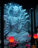 Asisbiz Jade Buddha Temple seated Bodhisattva Avalokitesvara (Kuan Yin) with many hands 05