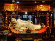 Asisbiz Jade Buddha Temple white marble reclining Buddha 02