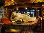 Asisbiz Jade Buddha Temple white marble reclining Buddha 06