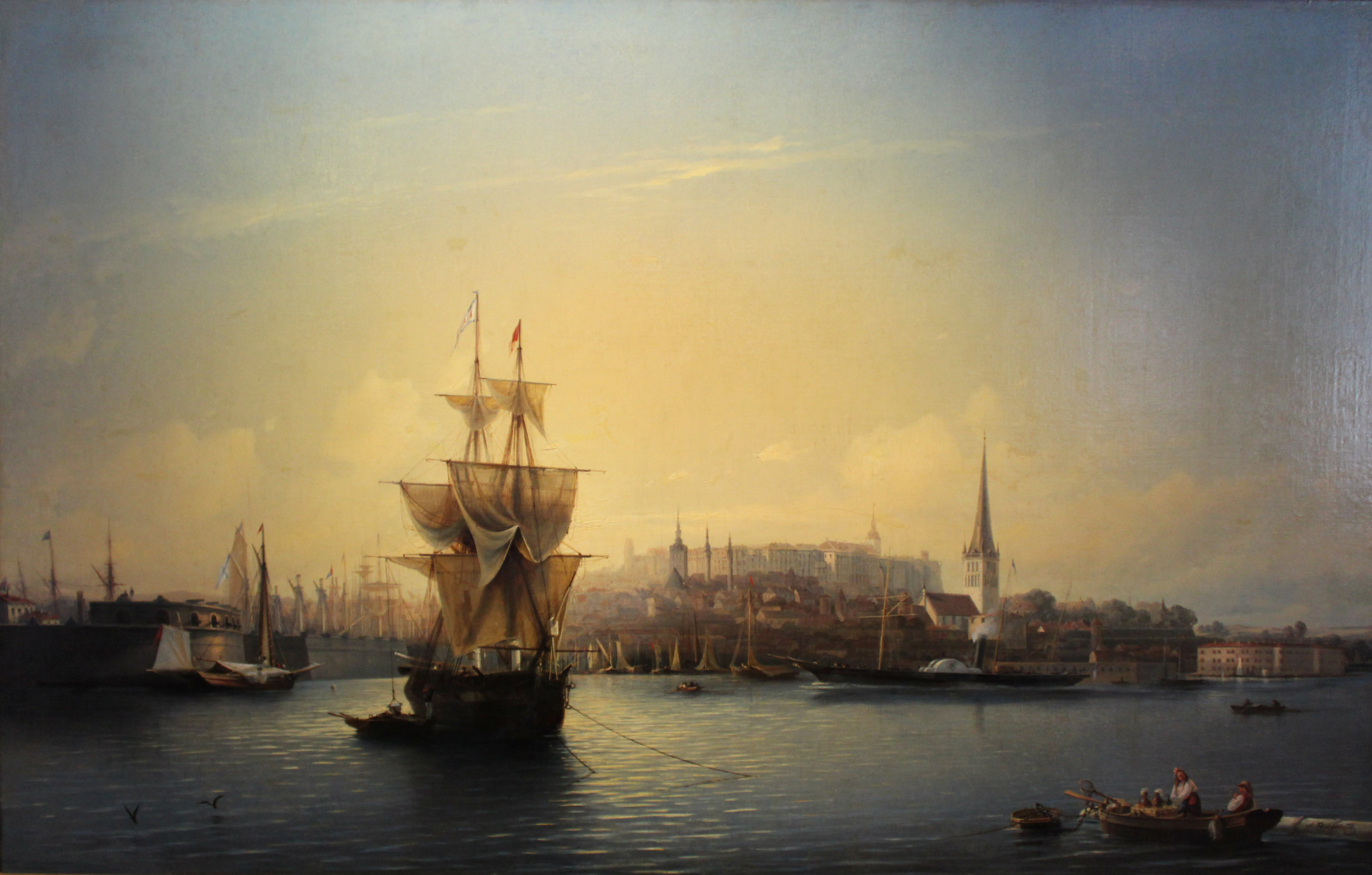 0 Art oil painting by Alexey Bogolybov showing the Port of Tallinn 1853 0A