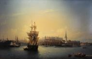 Asisbiz 0 Art oil painting by Alexey Bogolybov showing the Port of Tallinn 1853 0A
