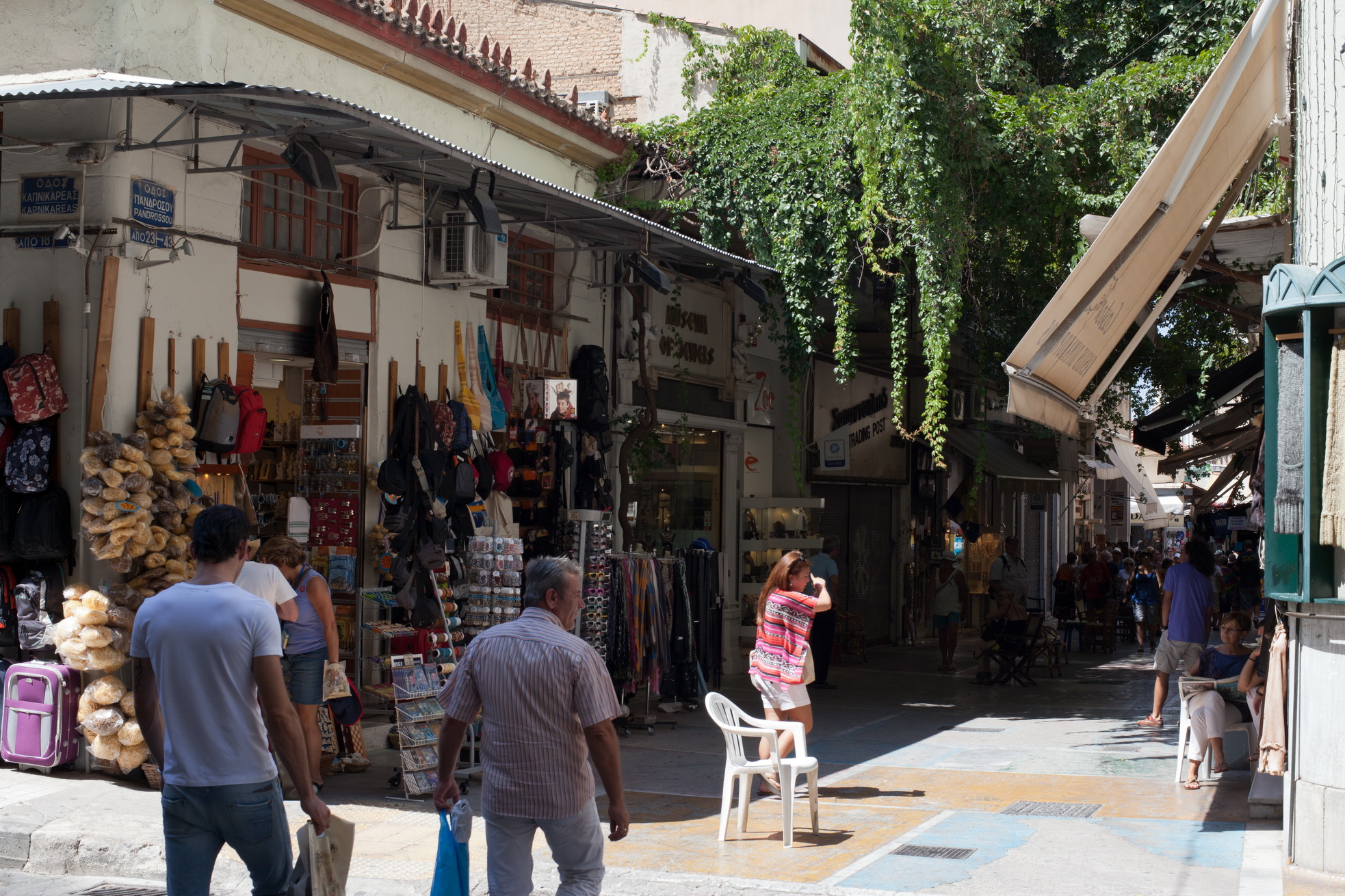 Plaka shops and restaurants Athens Greece 04