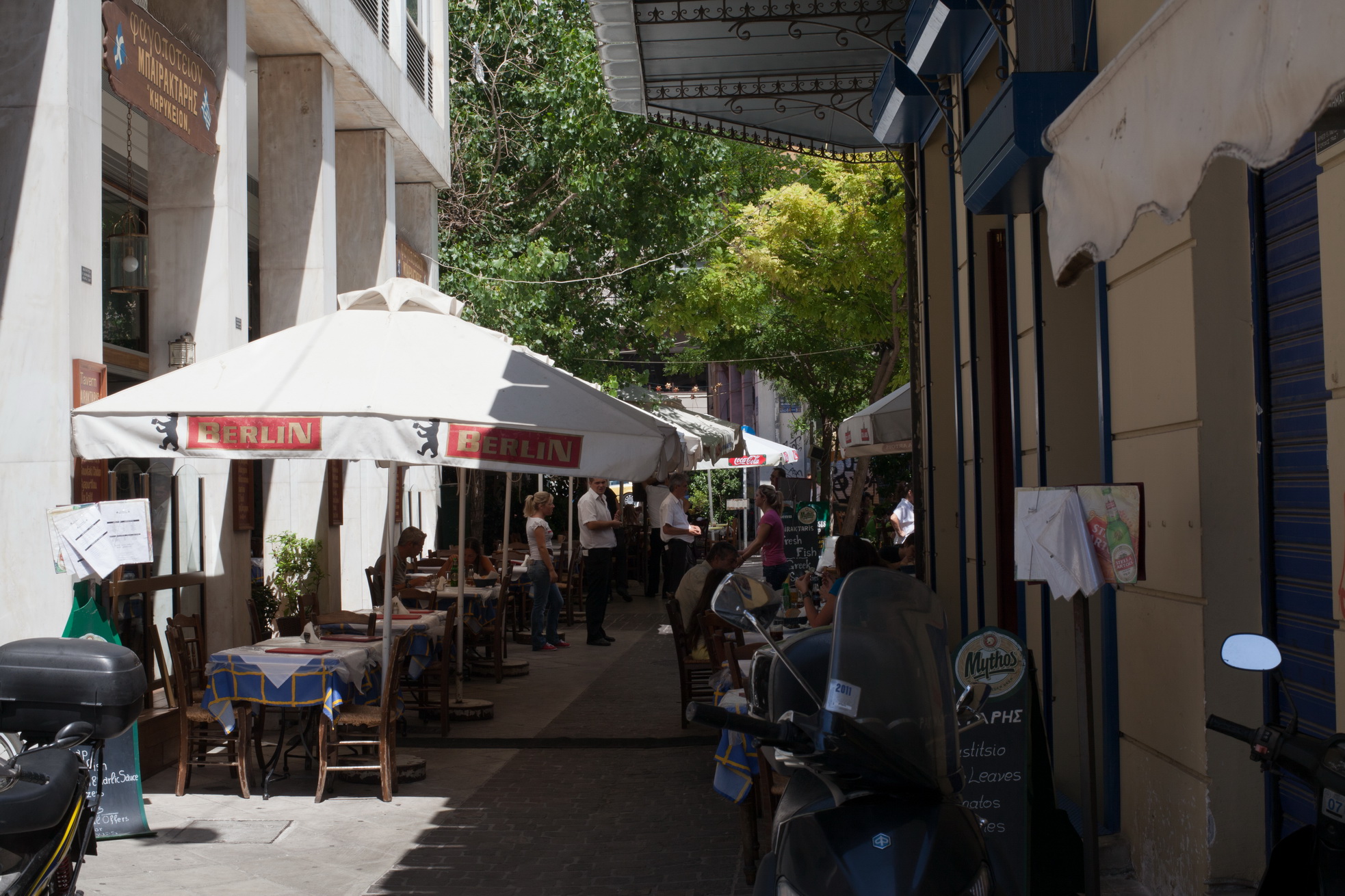 Plaka shops and restaurants Athens Greece 09