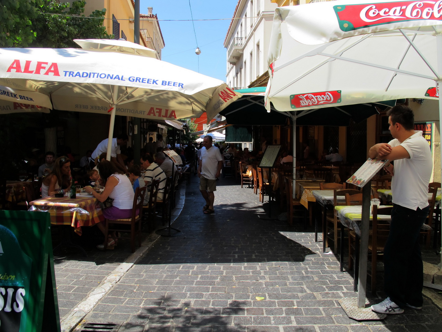 Plaka shops and restaurants Athens Greece taken with Canon Powershot G11 09