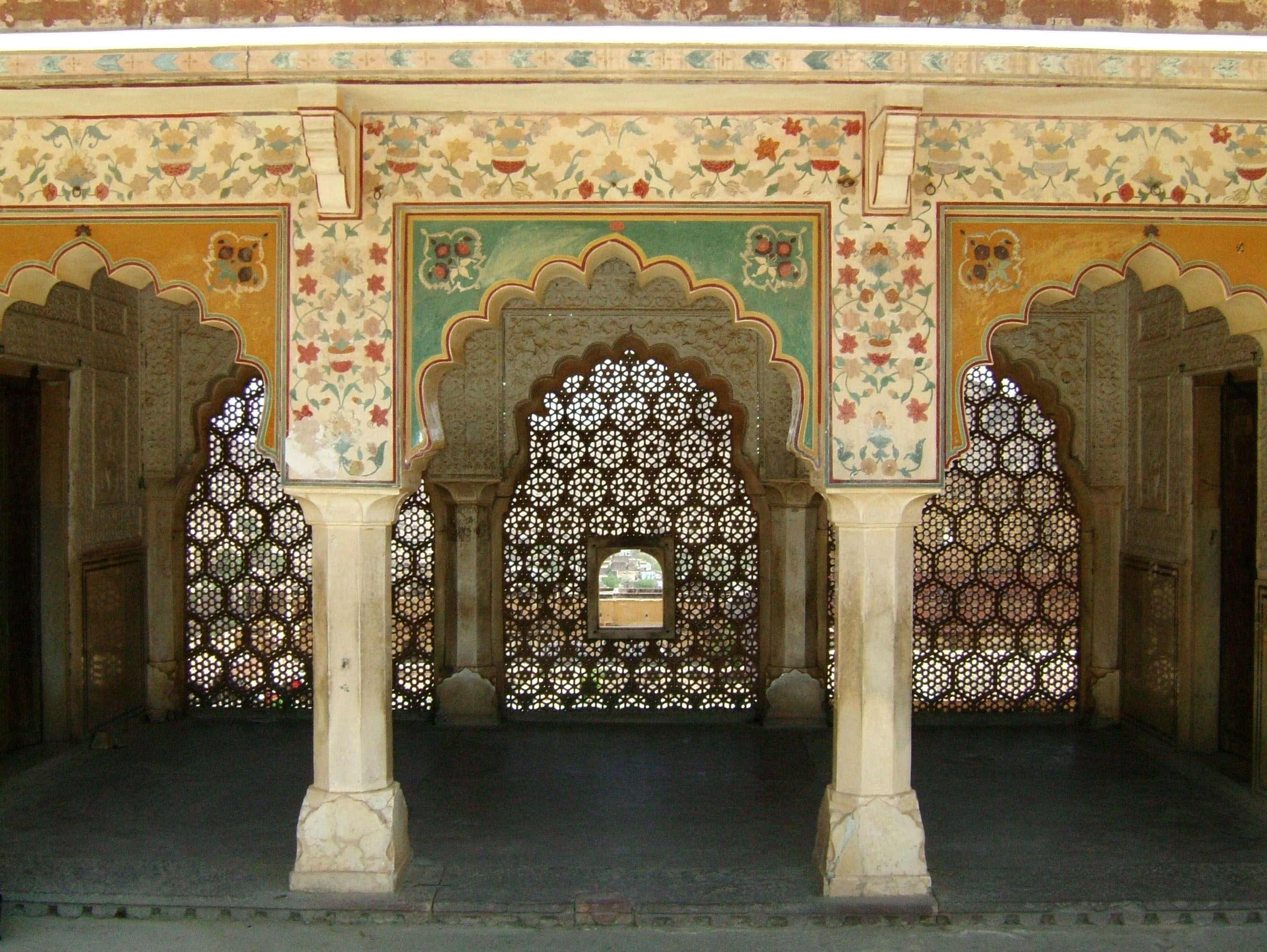 Rajasthan Jaipur Amber Fort compound architecture India Apr 2004 03