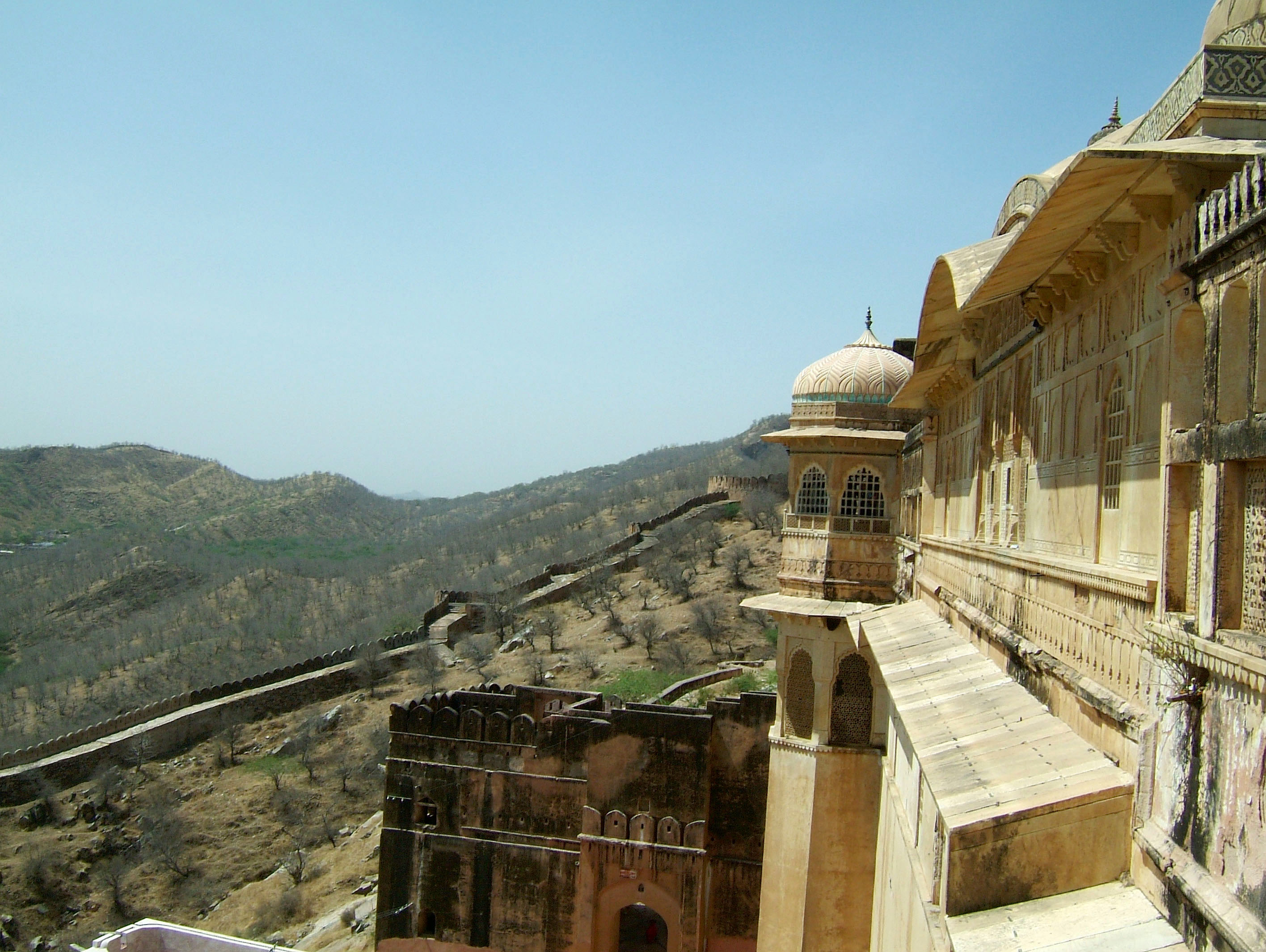 Rajasthan Jaipur Amber Fort panoramic views India Apr 2004 04