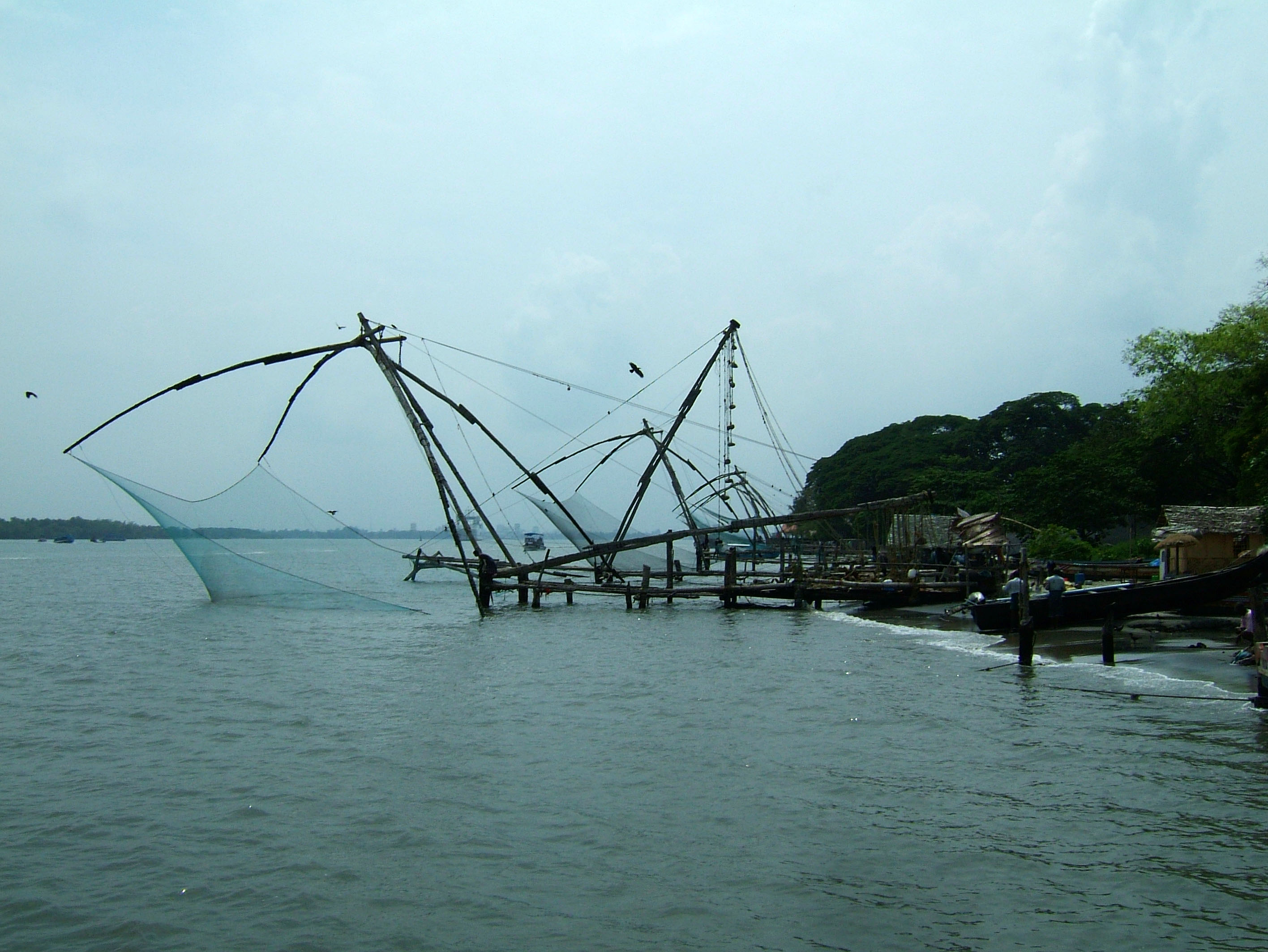 Chinese fishing nets Cheena vala of Fort Kochi Fort Cochin India May 2004 14