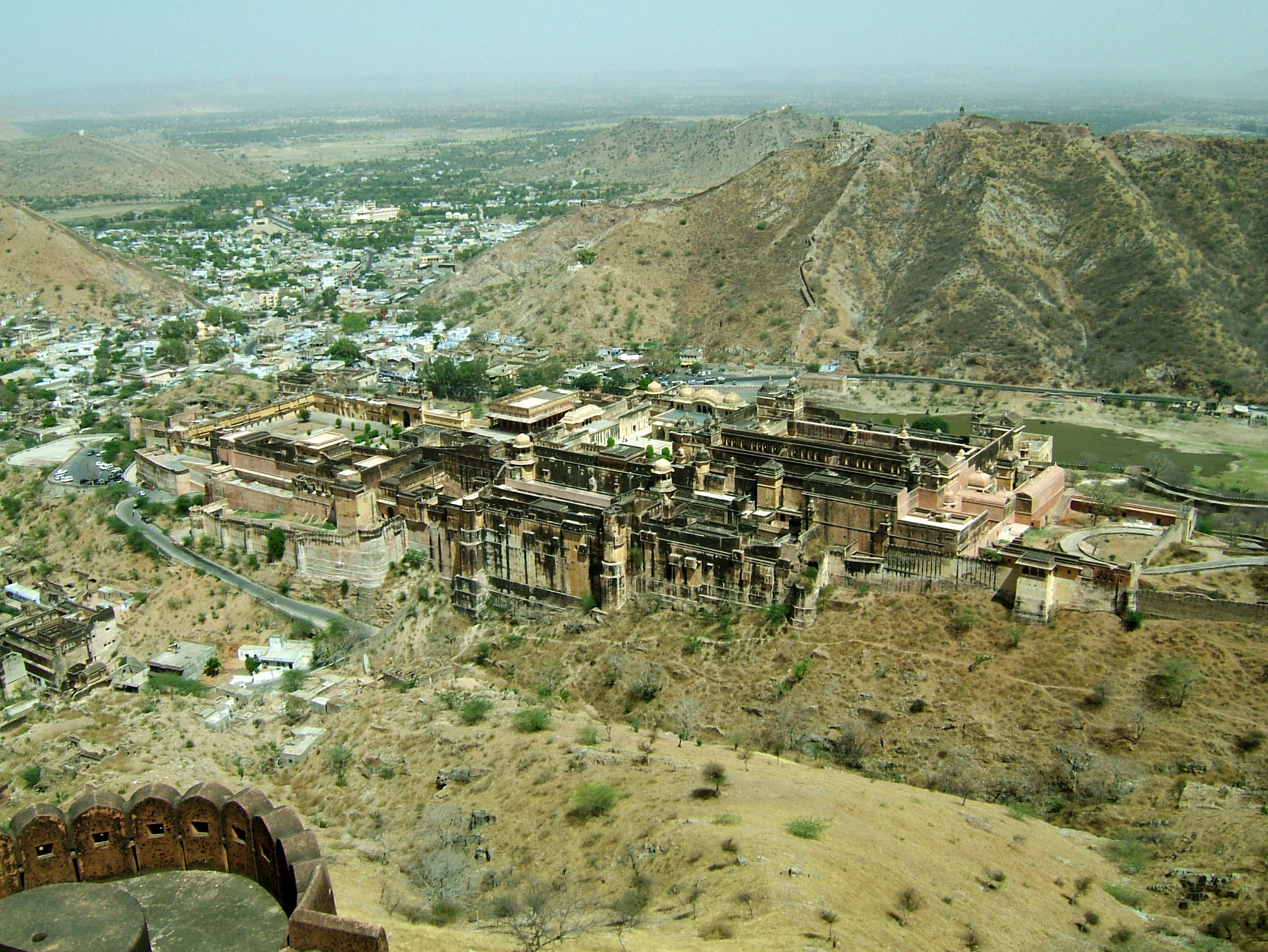 Rajasthan Jaipur Jaigarh Fort view of Amber Fort India Apr 2004 01