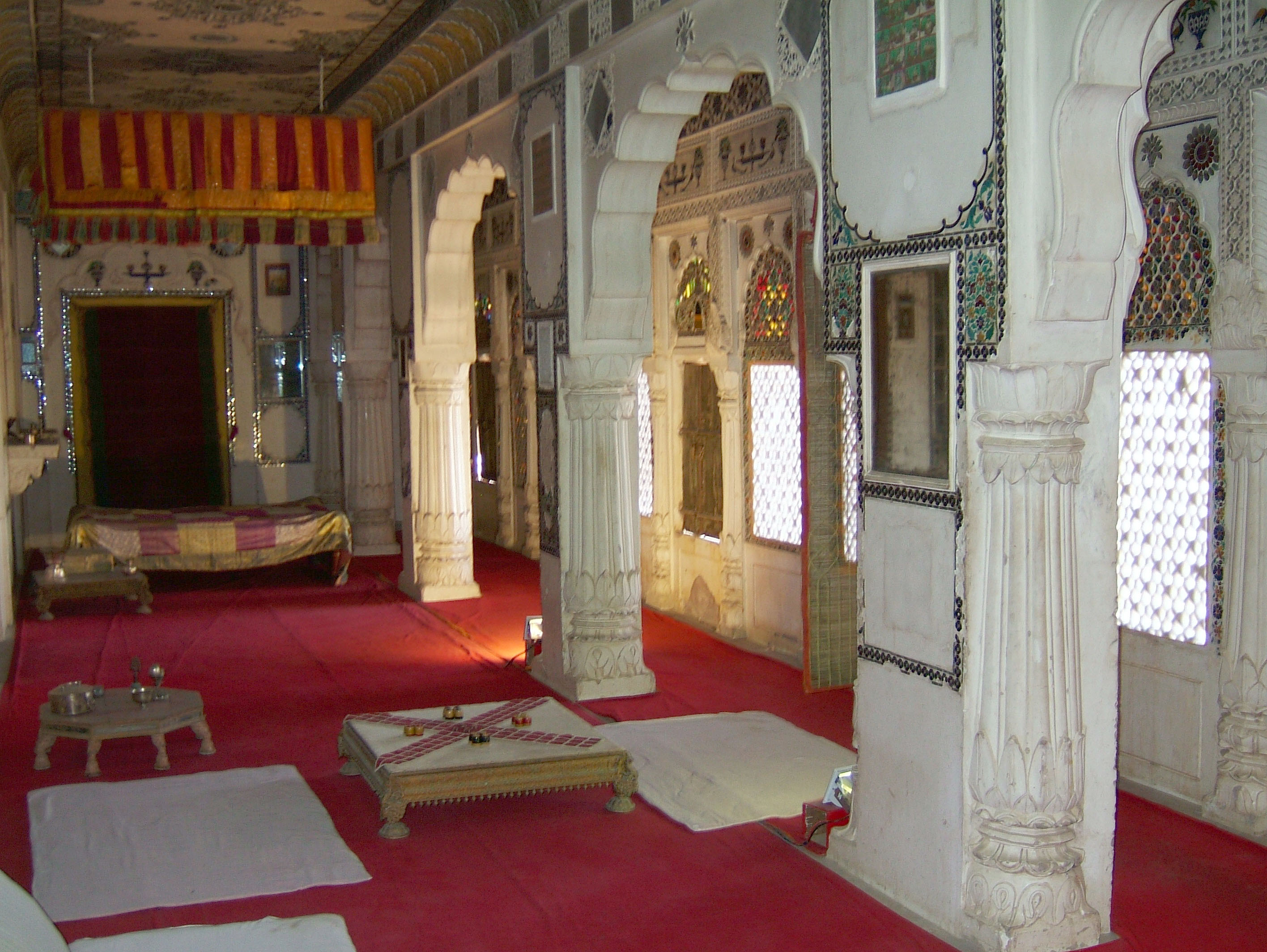 Rajasthan Jodhpur Mehrangarh Fort Period rooms India Apr 2004 05