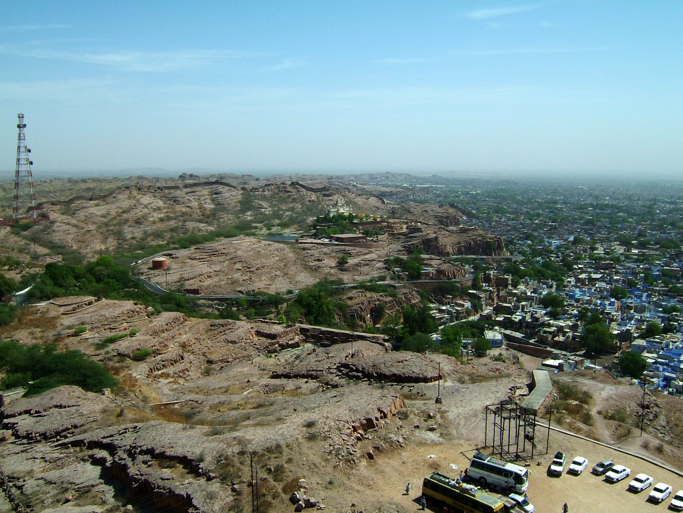 Rajasthan Jodhpur Mehrangarh Fort blue city India Apr 2004 01
