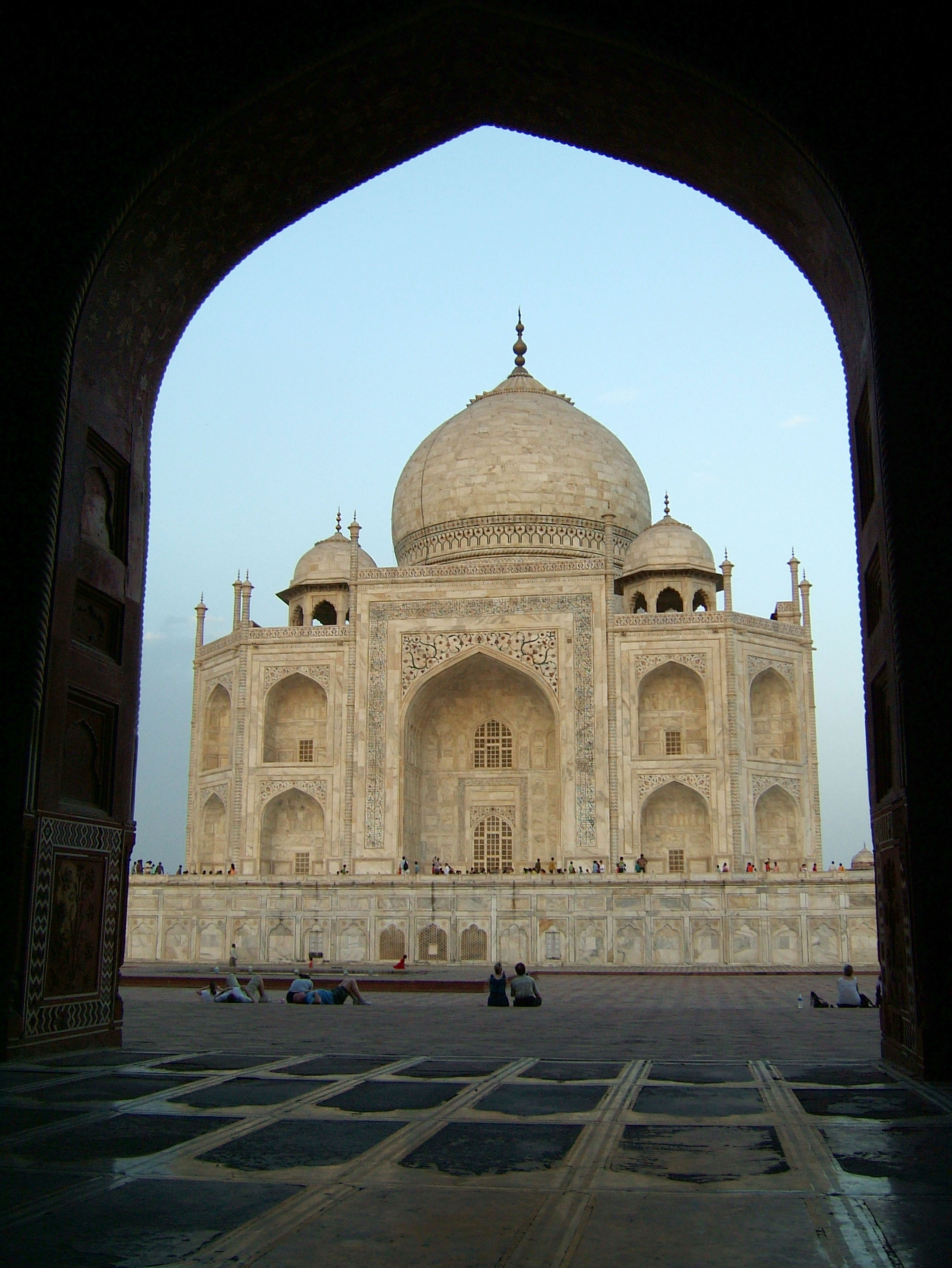 Agra Taj Mahal Mausoleum architecture India Apr 2008 09