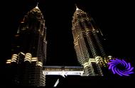 Asisbiz KL Petronas Twin Towers Malaysia at Night Mar 2001 02