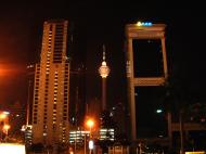 Asisbiz KL Petronas Twin Towers Malaysia at Night Mar 2001 11
