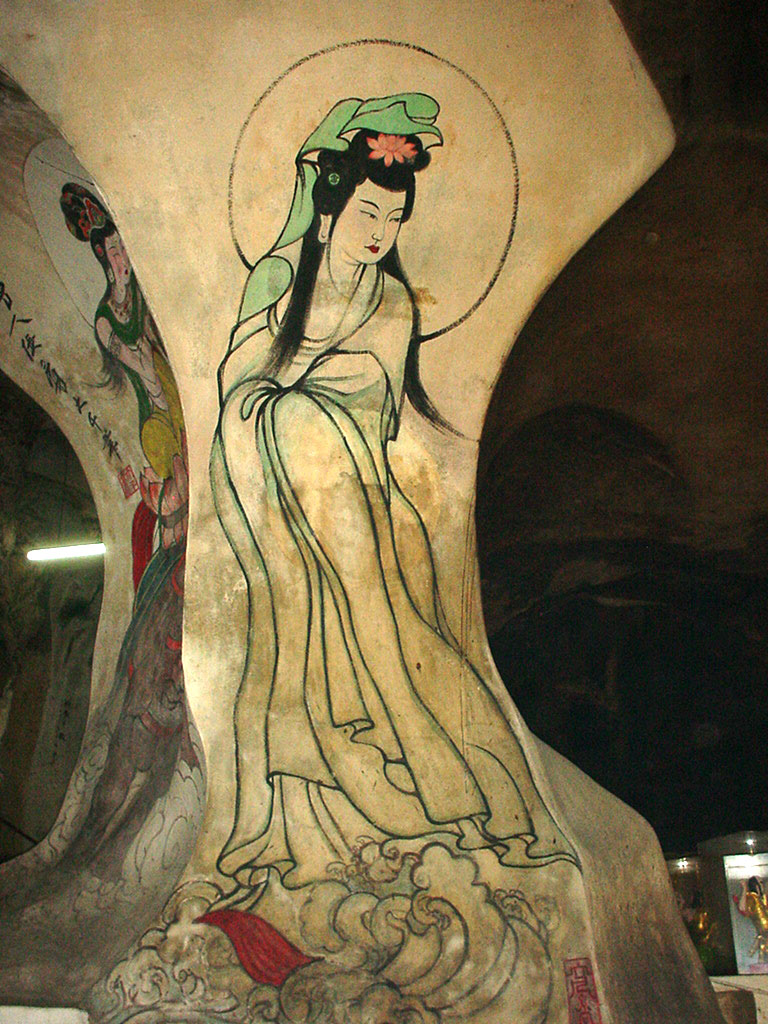 Ipoh San Bao Dong cave Buddhist temple paintings Jul 2000 12