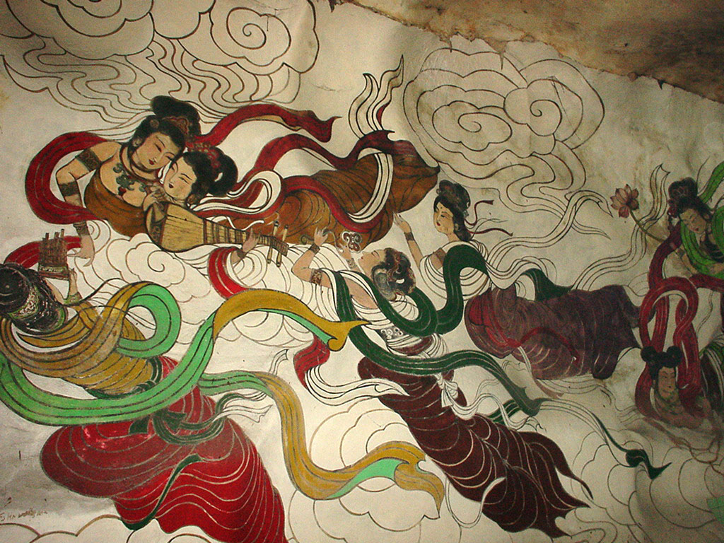 Ipoh San Bao Dong cave Buddhist temple paintings Jul 2000 18