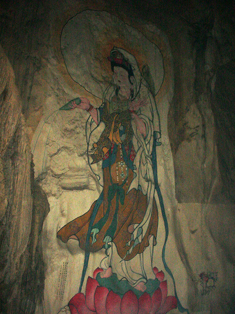 Ipoh San Bao Dong cave Buddhist temple paintings Jul 2000 30